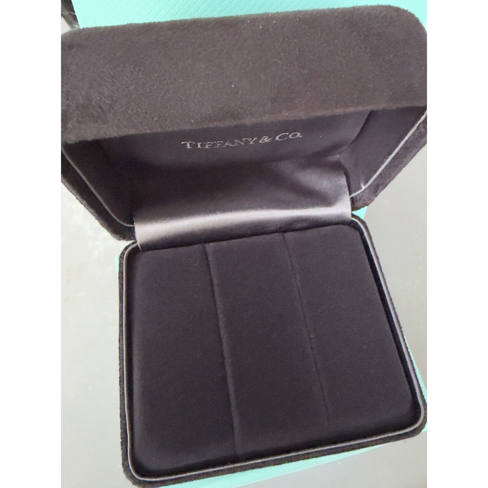 Tiffany & Co. Black Suede Double Ring Storage Jewelry Box